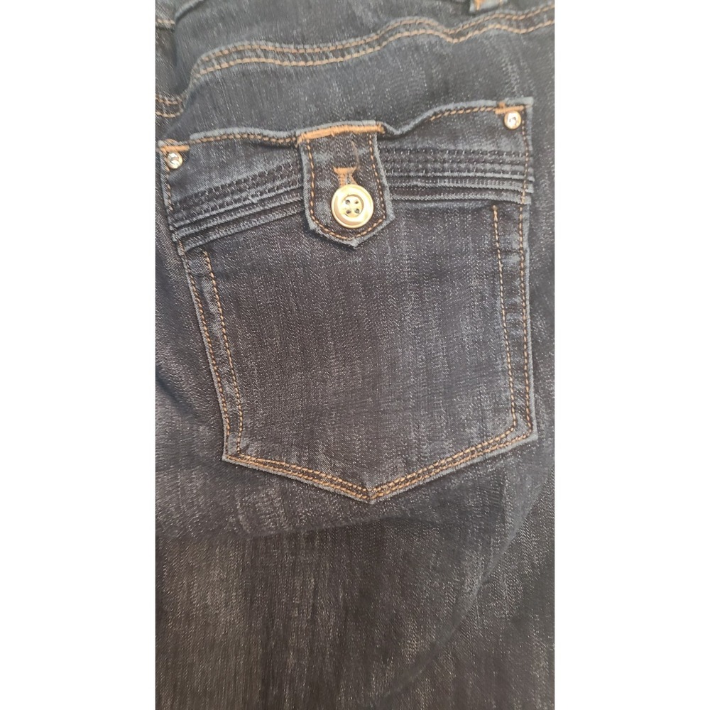 White House Black Market Women's Blanc Jeans Trousers‎ Size 6S Jeweled Black - Picture 4 of 6